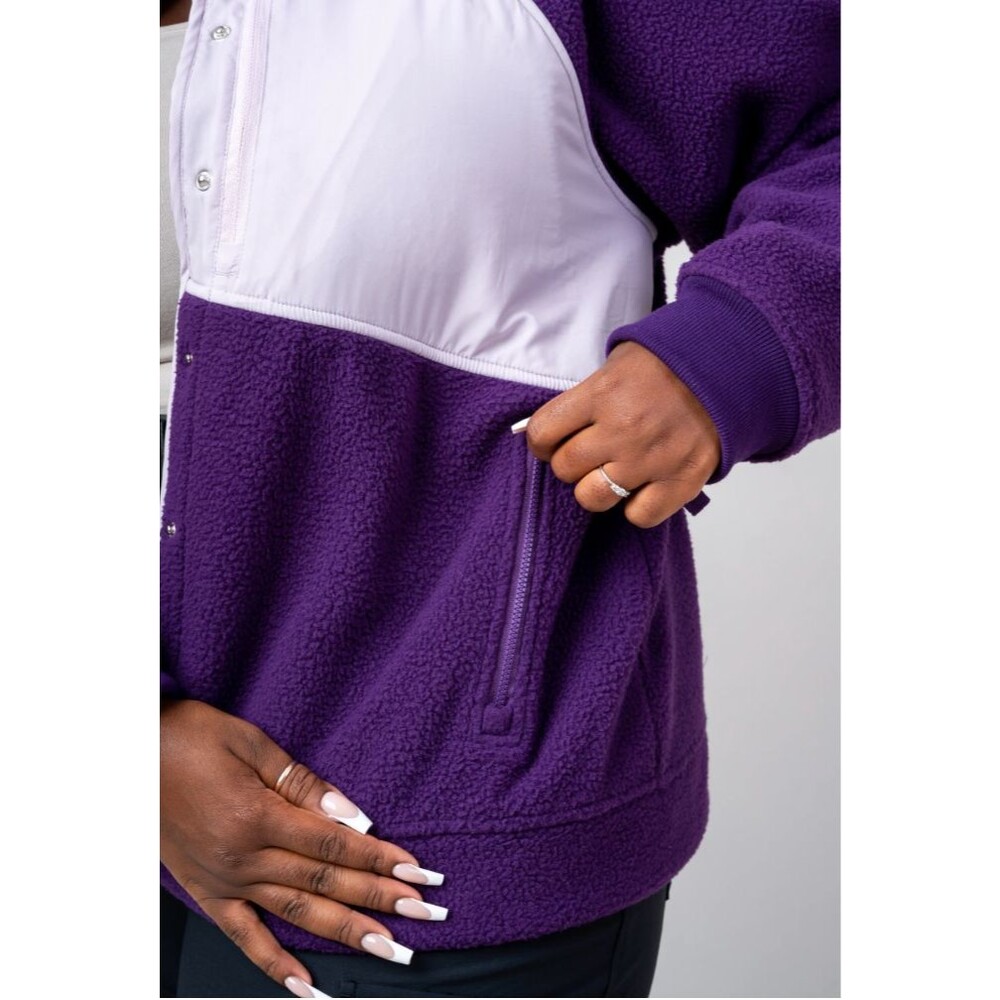 Alder Apparel Go Far Fleece 2.0 Women's Jacket 3X/4X  Eggplant/Purple - Picture 4 of 6